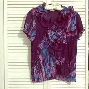 Jaipur Purple Blouse Size Large